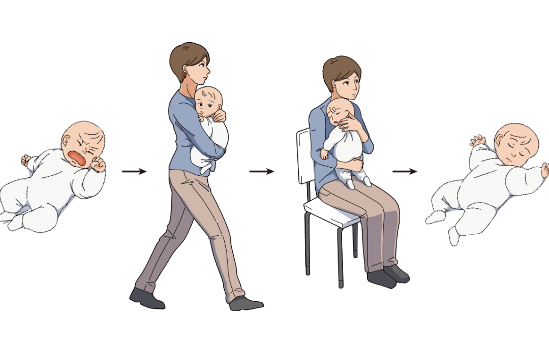 Crying baby? Science says walk, then sit