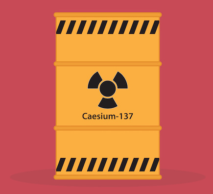 Container of radioactive cesium