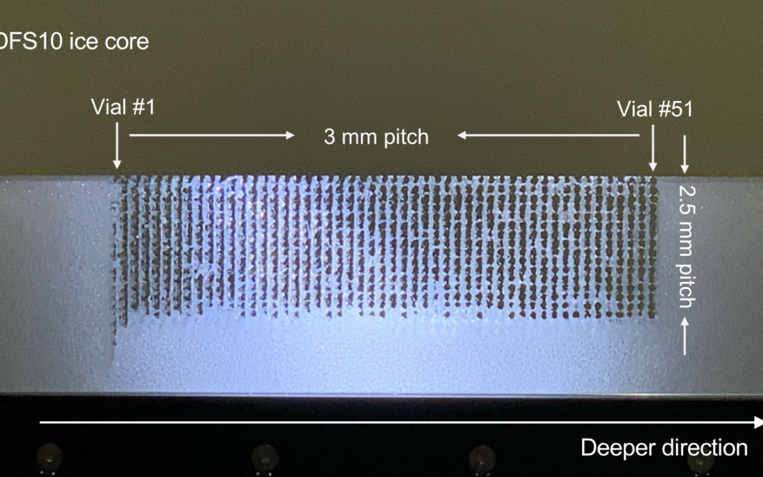 Laser melting ice-core sampler for studying climate change