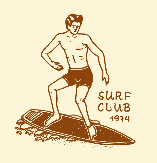 surfing cartoon